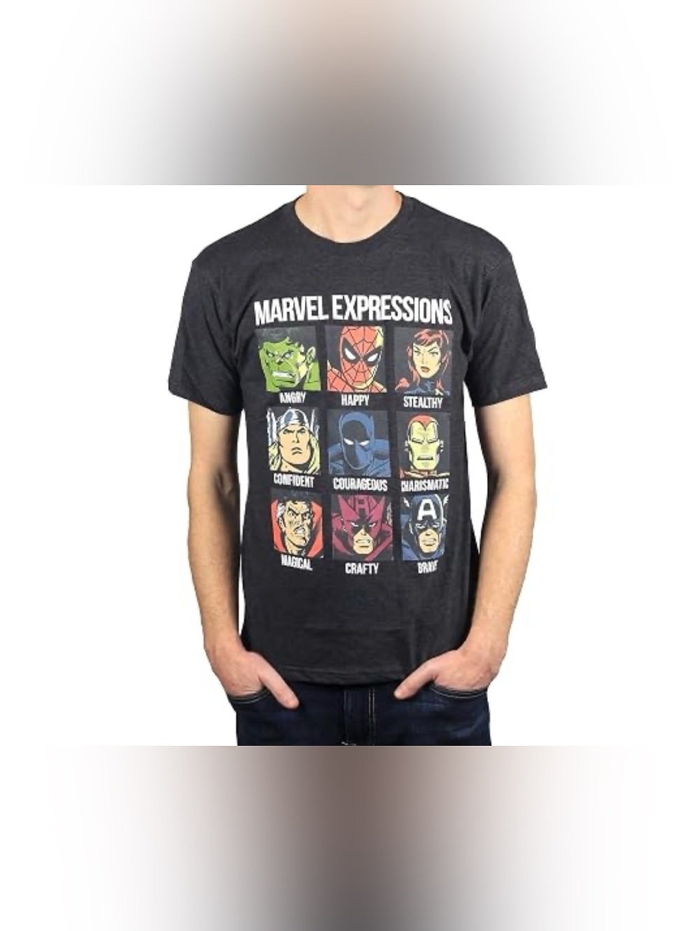 Marvel Expressions Black Graphic Tee
